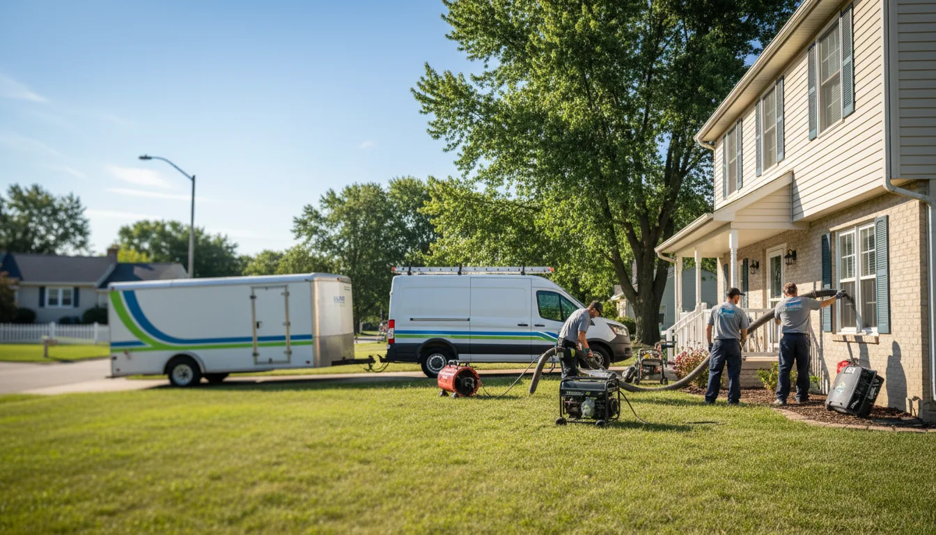 Flooded Basement Restoration And Cleanup With Repair in Mansfield, IL near me